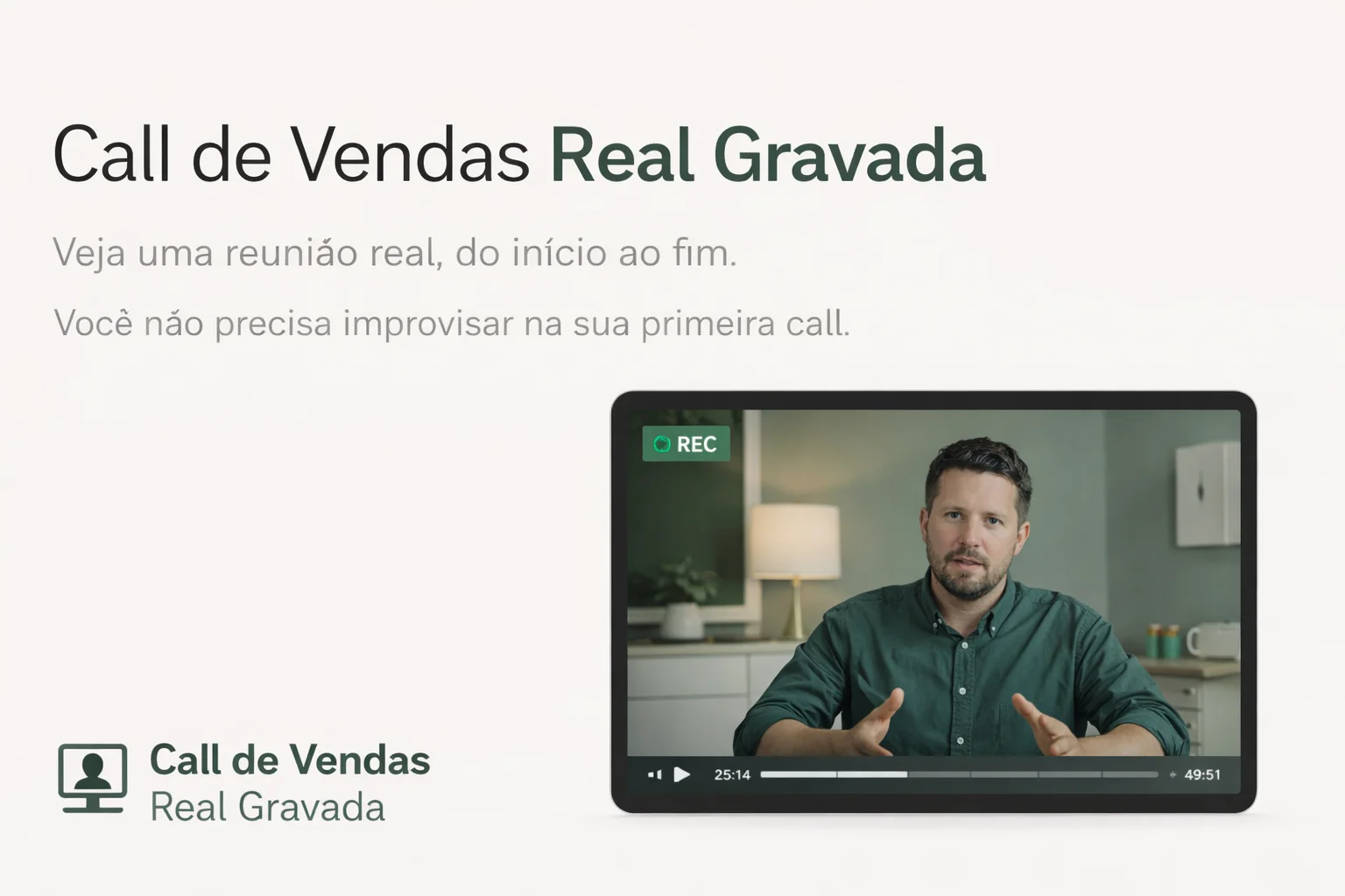 Call de Vendas Real Gravada